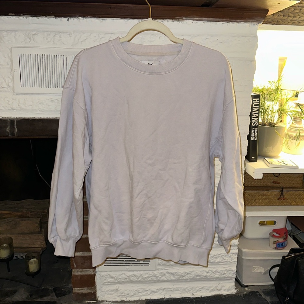 Aritzia TNA COZYAF Mega Crew Sweatshirt Size 1, Pale Violet